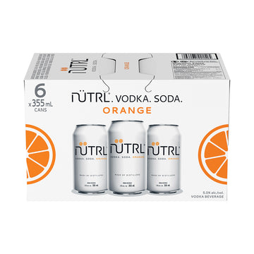 Nutrl Orange Vodka Soda - 6x355mL