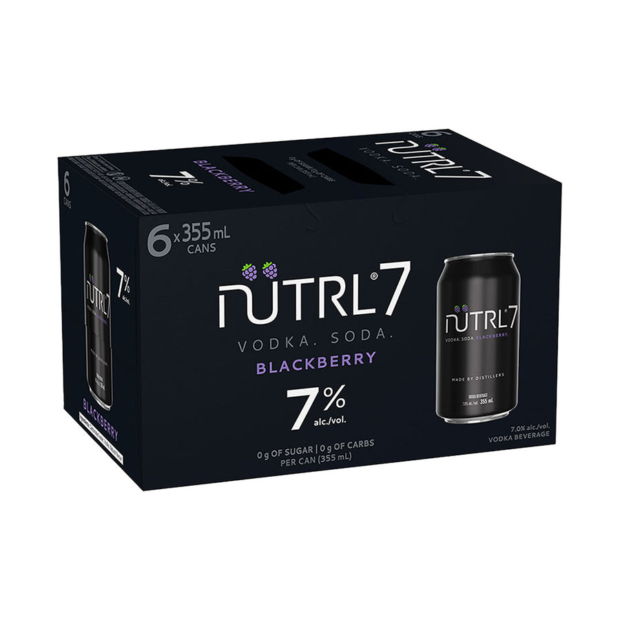 Nutrl7 Blackberry Vodka Soda - 6x355mL | 13774 | Fruit Mix Preparations | Cascadia Liquor
