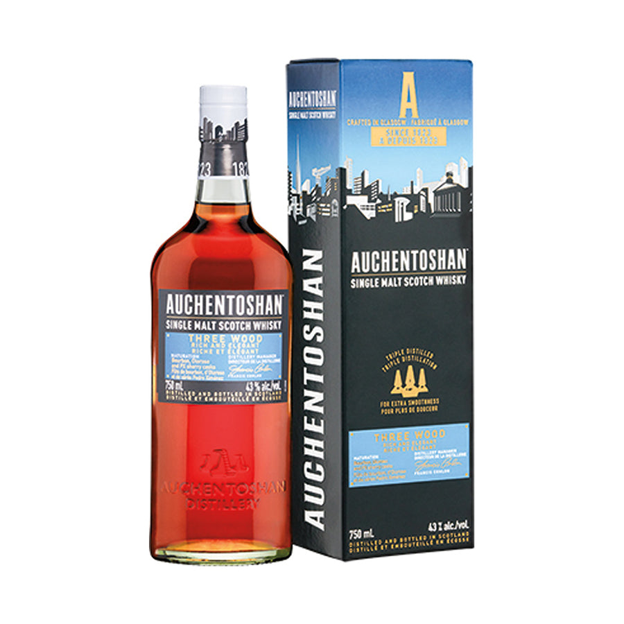 Auchentoshan Three Wood Single Malt Scotch Whisky - 750mL | 138495 | Whiskey | Auchentoshan