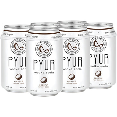 Pyur Coconut Vodka Soda - 6x355mL