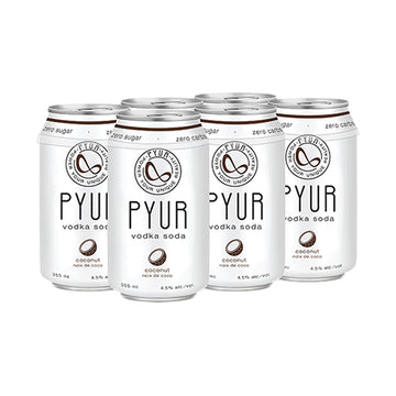 Pyur Coconut Vodka Soda - 6x355mL | 157961 | Flavored Alcoholic Beverages | Cascadia Liquor