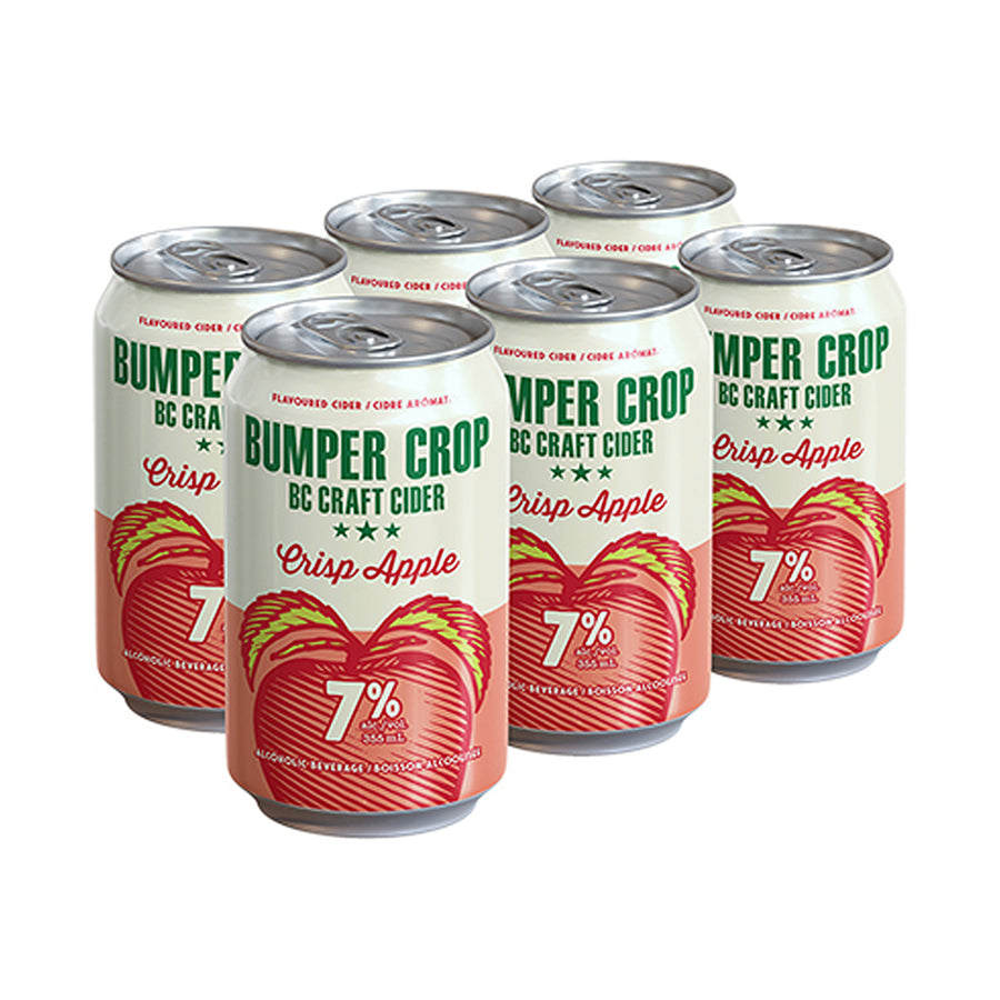 Bumper Crop Crisp Apple - 6x355mL | 187099 | Hard Cider | Cascadia Liquor