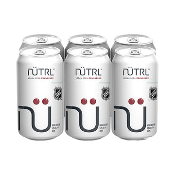 Nutrl Cranberry Vodka Soda - 6x355mL | 204152 | Flavored Alcoholic Beverages | Cascadia Liquor