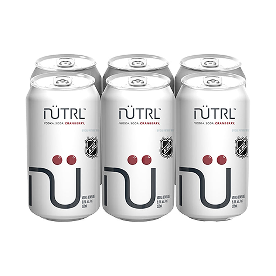 Nutrl Cranberry Vodka Soda - 6x355mL | 204152 | Flavored Alcoholic Beverages | Cascadia Liquor