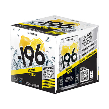 Suntory Minus 196 Lemon Vodka Seltzer - 4x355mL