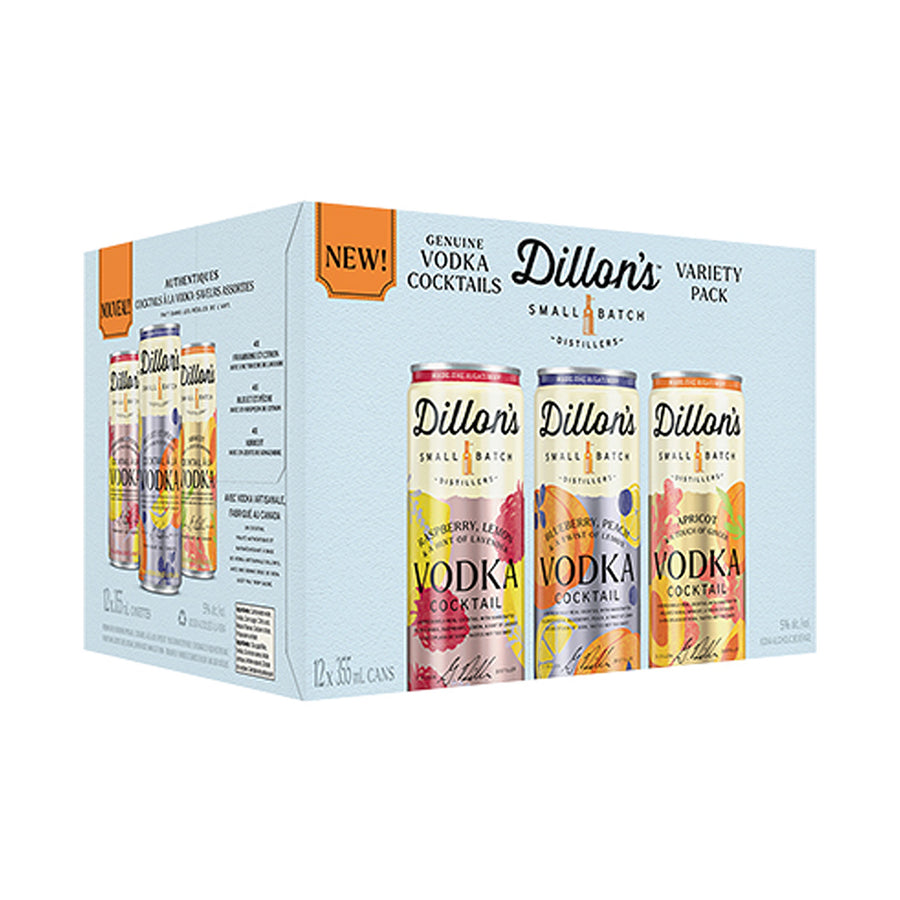 Dillon's Vodka Cocktails Variety Mix Pack - 12x355mL | 302500 | Flavored Alcoholic Beverages | Cascadia Liquor