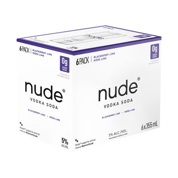 Nude Vodka Soda Blackberry Lime - 6x355mL