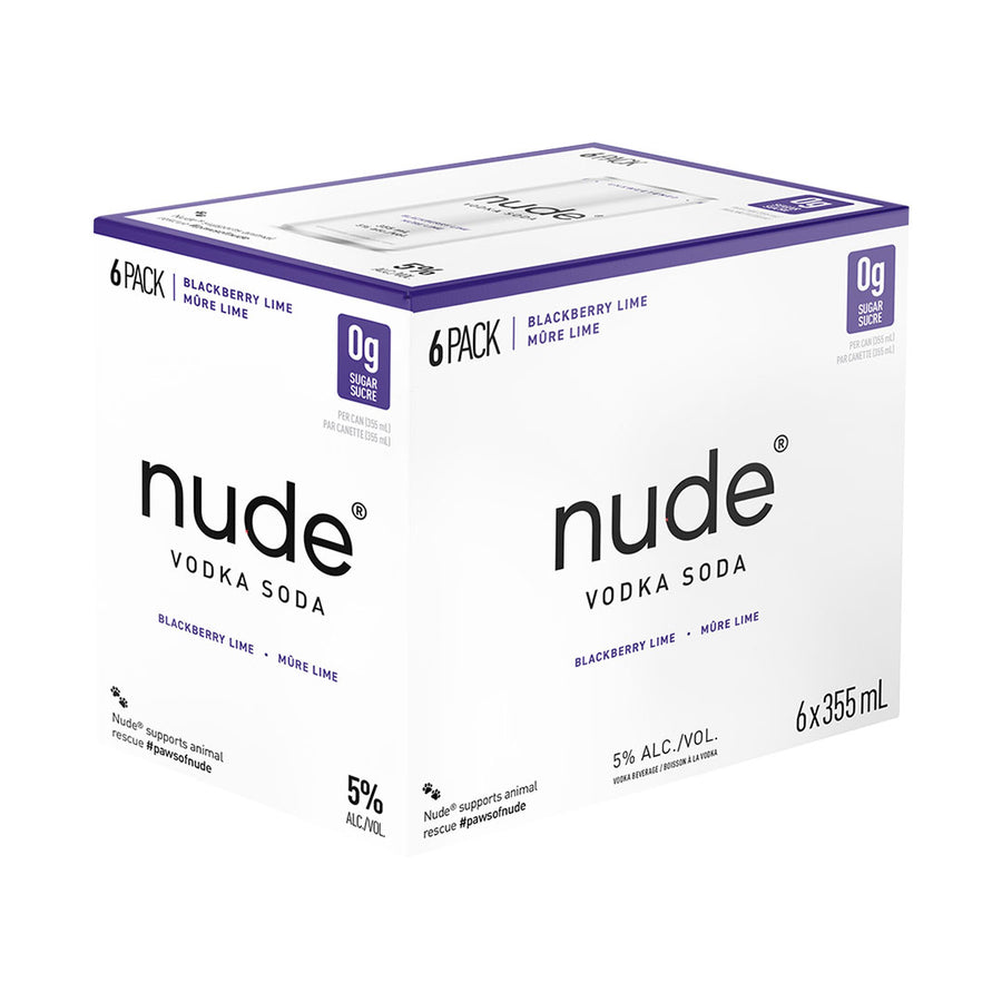 Nude Vodka Soda Blackberry Lime - 6x355mL
