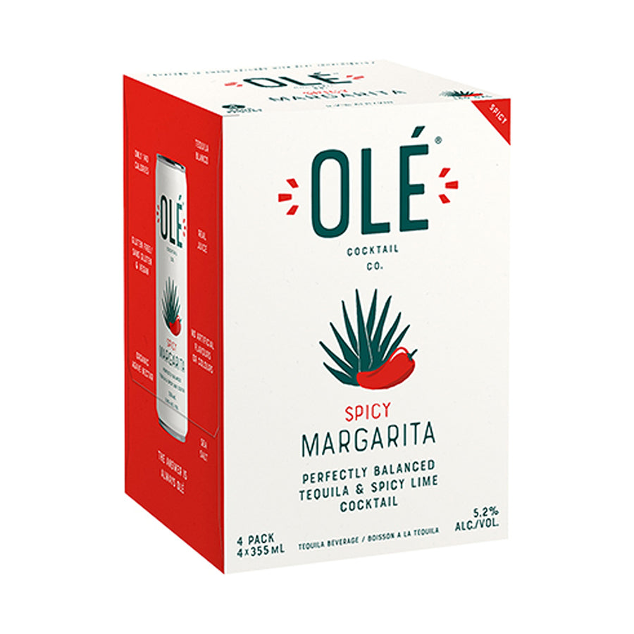 Olé Cocktails Spicy Margarita - 4x355mL | 341178 | Flavored Alcoholic Beverages | Cascadia Liquor