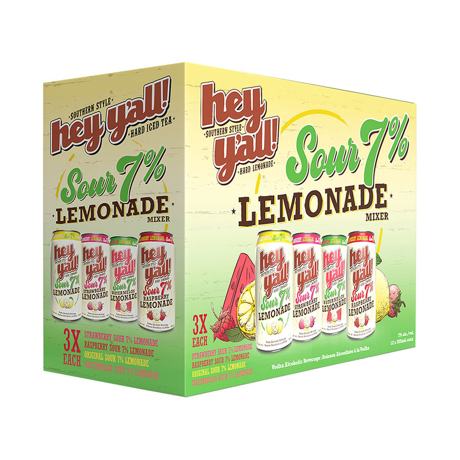 HEY Y'ALL SOUR LEMONADE MIXER PACK - 12x355mL