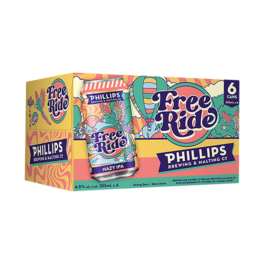 Phillips Free Ride Hazy IPA - 6x355mL | 421532 | Beer | Cascadia Liquor