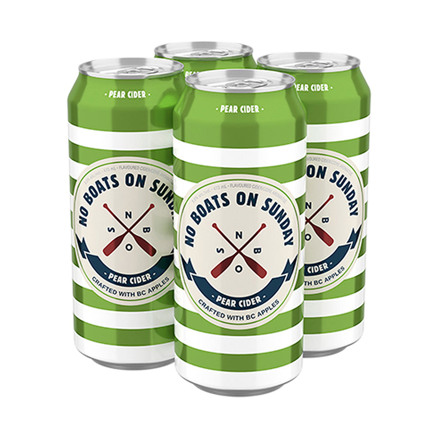 No Boats On Sunday Pear Cider - 4x473ml | 447017 | Hard Cider | Cascadia Liquor