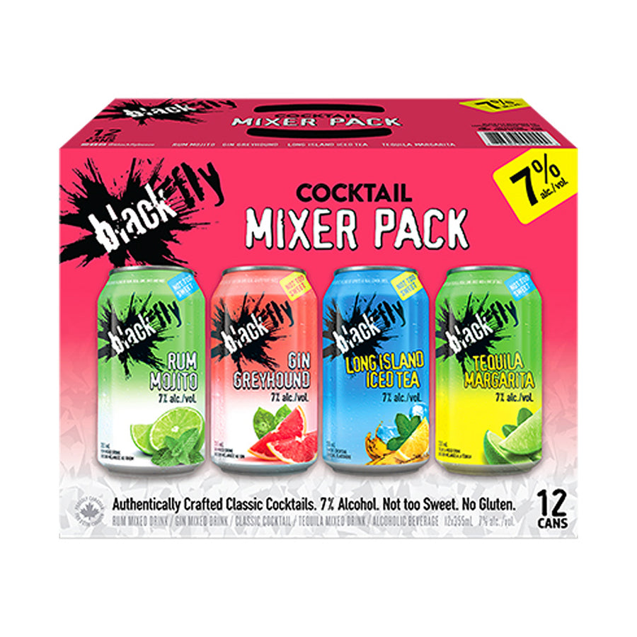 Black Fly Classic Cocktail Mixer Pack -12x355ml | 454465 | Liquor & Spirit-Based Cocktails | Cascadia Liquor