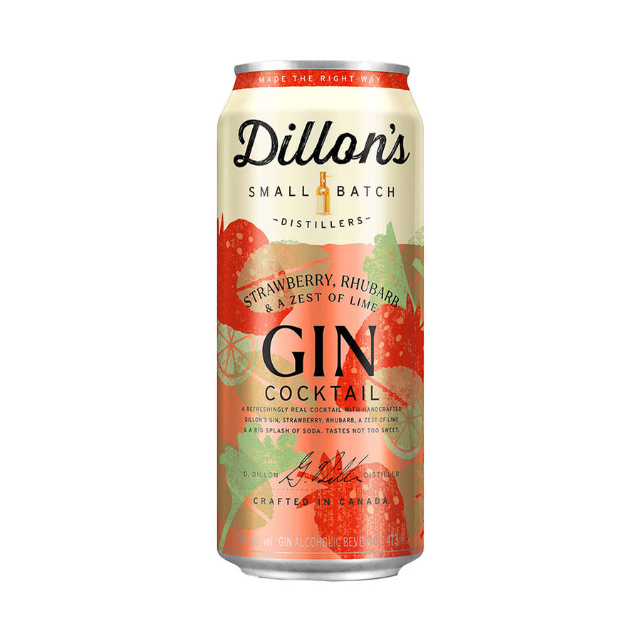 DILLONS GIN STRAWBERRY RHUBARB AND A ZEST OF LIME - 473mL