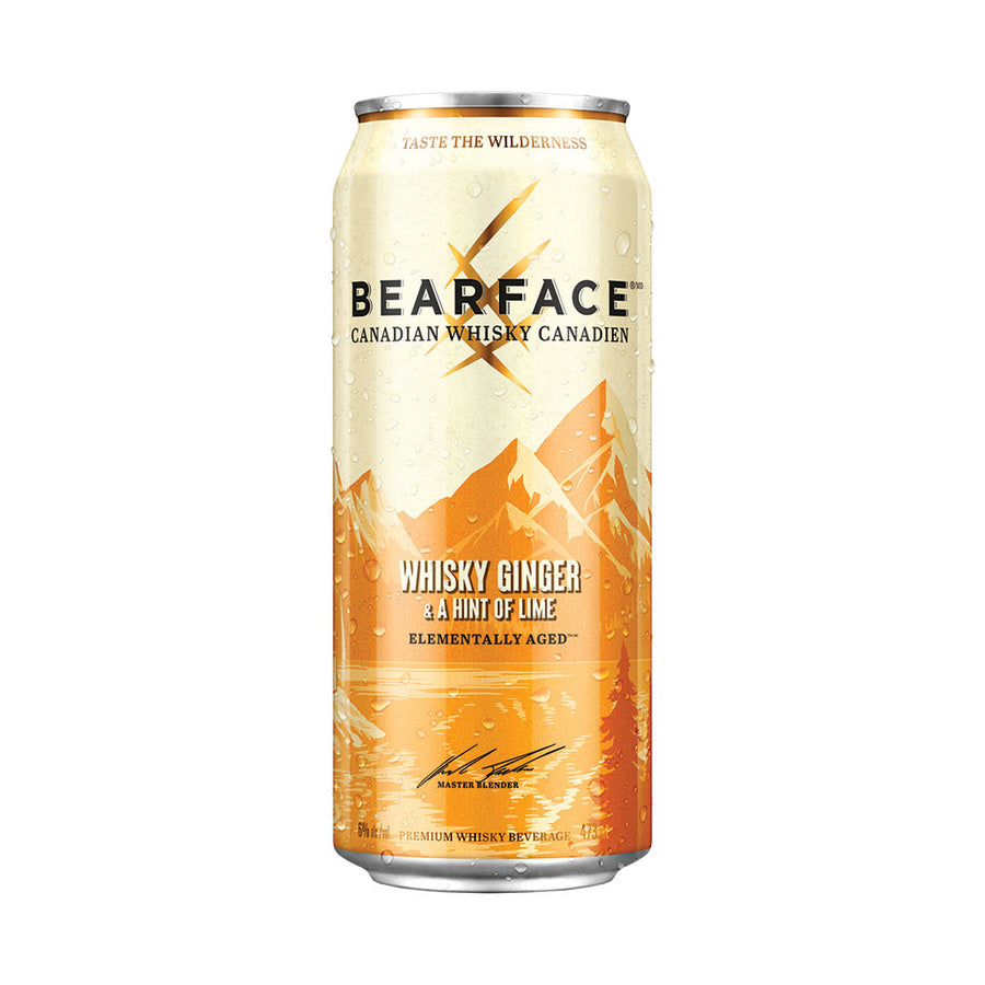 BEARFACE Whisky Ginger & a Hint of Lime - 473ML | 454937 | Liquor & Spirit-Based Cocktails | Cascadia Liquor