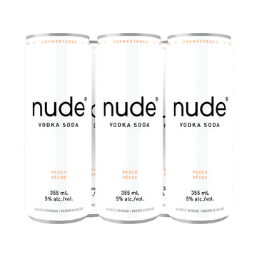 Nude Peach Vodka Soda - 6x355mL