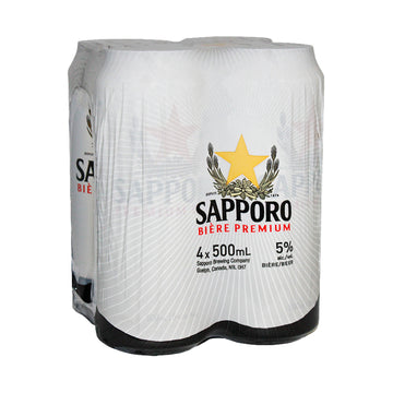 Sapporo Premium Beer - 4x500mL