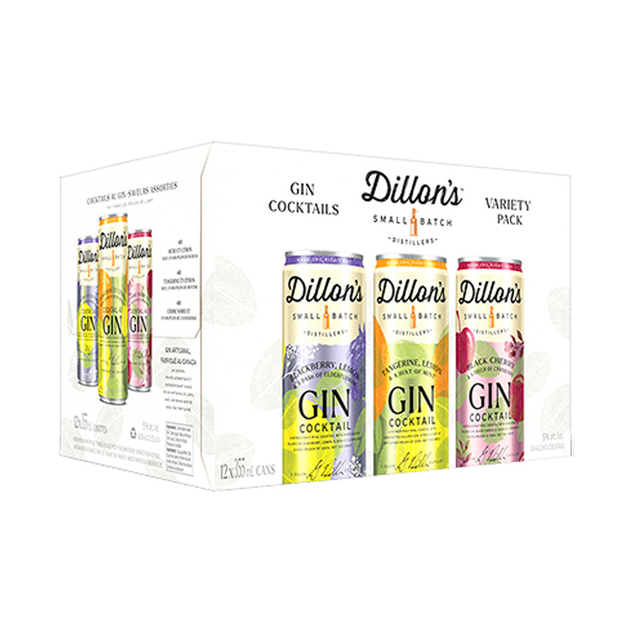 Dillon's Gin Cocktails Variety Pack - 12x355mL | 512035 | Flavored Alcoholic Beverages | Cascadia Liquor