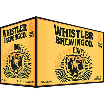 Whistler Bear Paw Honey Lager - 6x355mL