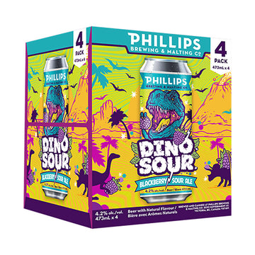 Phillips Dinosour Blackberry Sour Ale - 473mL | 67176 | Beer | Cascadia Liquor