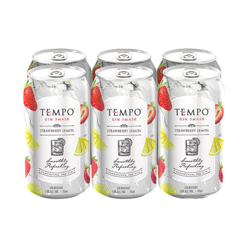 Tempo Strawberry Lemon Gin Smash - 6x355mL