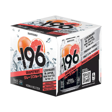 Suntory Minus 196 Grapefruit Vodka Seltzer - 6x355mL