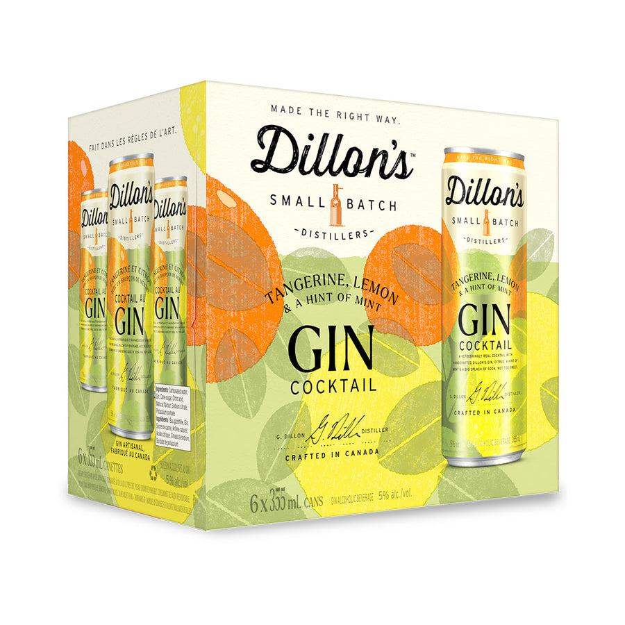 Dillon's Gin Tangerine Lemon & Hint of Mint - 6x355mL