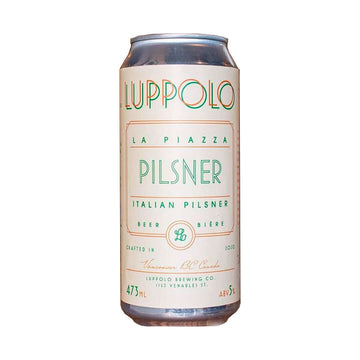 Luppolo La Piazza Italian Pilsner - 473mL | 94555 | | Cascadia Liquor